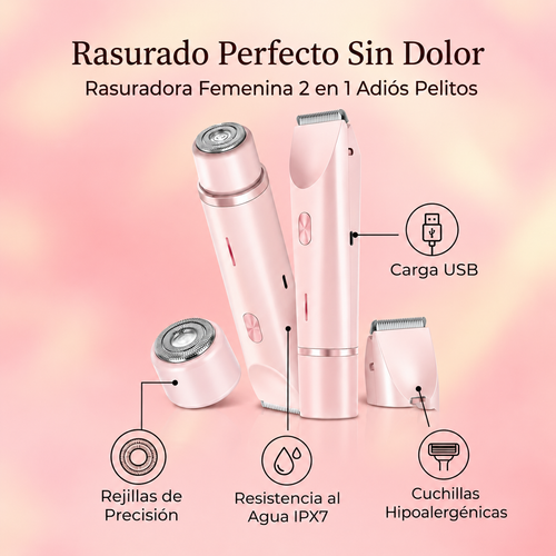 Rasuradora Femenina Adiós Pelitos - Piel suave, sin jalones